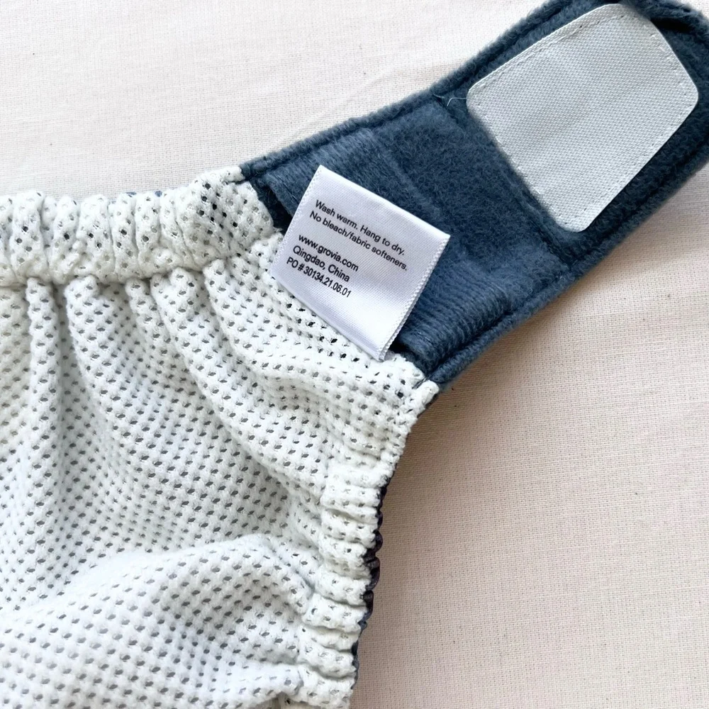 Grovia Hybrid Re-usable Diaper Shell Hook & Loop Closure - Orchard - Picture 6 of 7